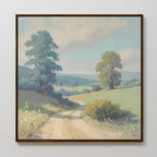 Whispers of the Green Hollow Canvas Print – green vintage canvas wall art print by Aspire Prints
