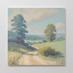 Whispers of the Green Hollow Canvas Print – green vintage canvas wall art print by Aspire Prints