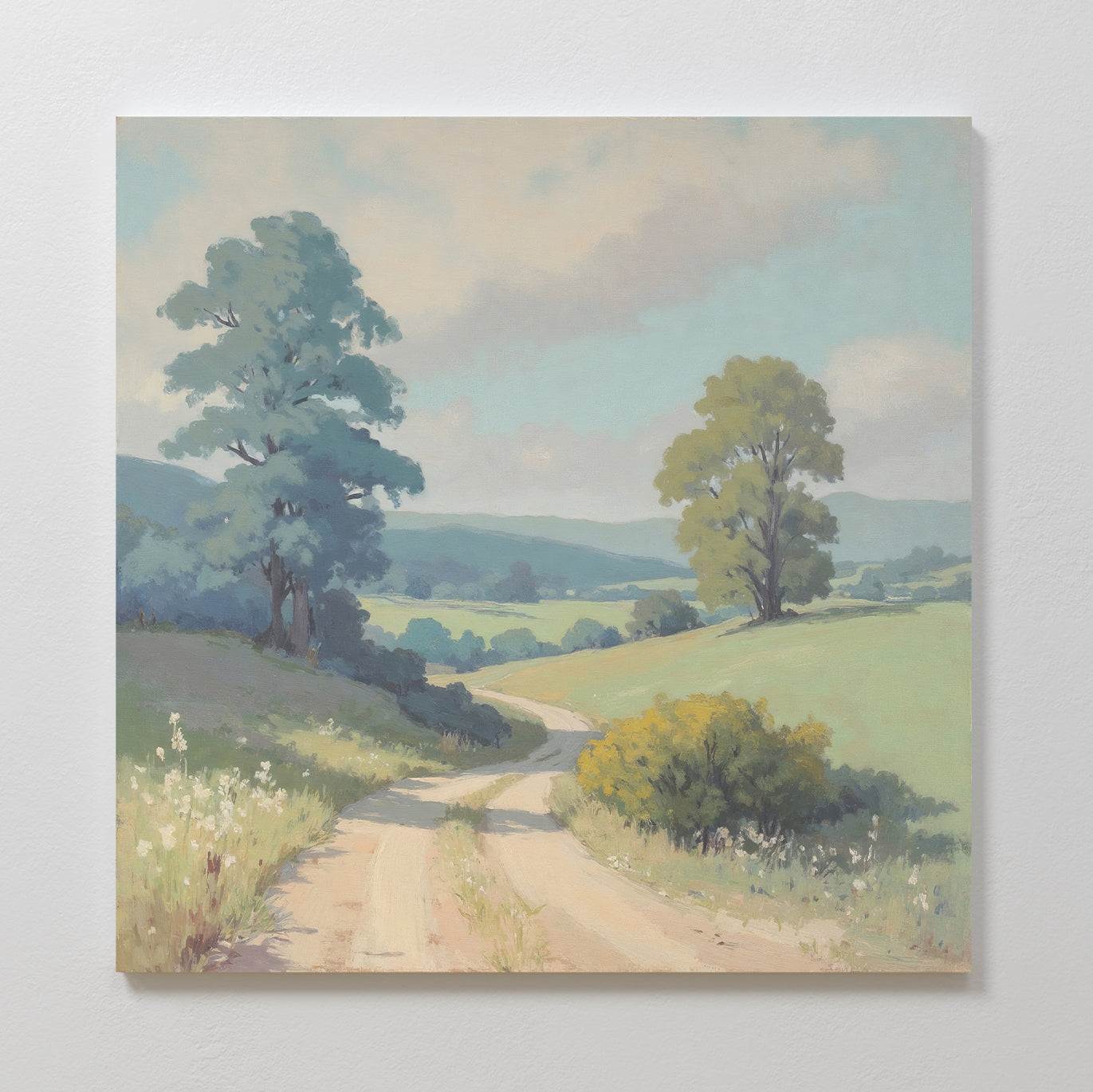 Whispers of the Green Hollow Canvas Print – green vintage canvas wall art print by Aspire Prints