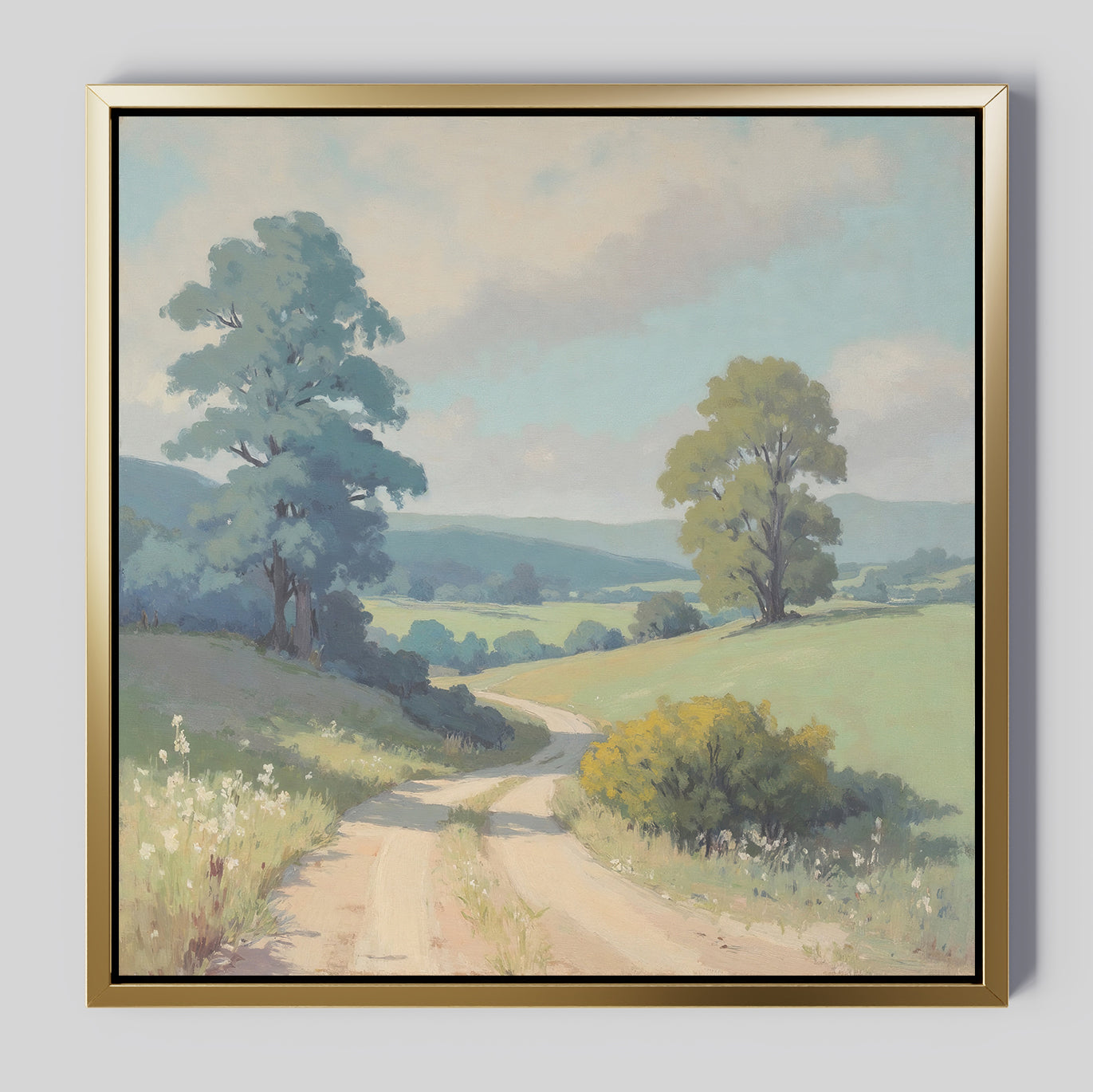Whispers of the Green Hollow Canvas Print – green vintage canvas wall art print by Aspire Prints