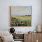 Where Wildflowers Whisper – green vintage canvas wall art print by Aspire Prints