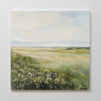 Where Wildflowers Whisper – green vintage canvas wall art print by Aspire Prints