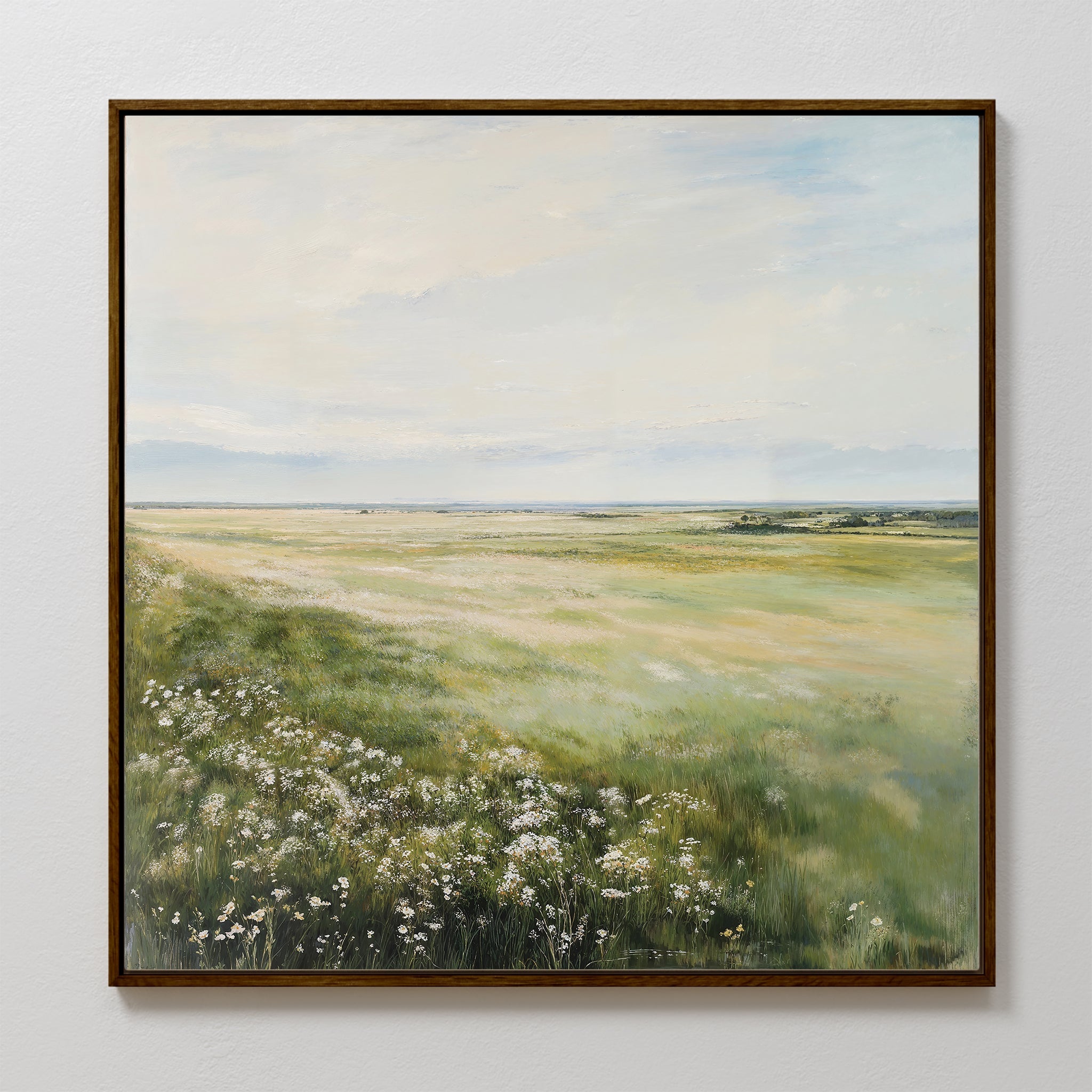 Where Wildflowers Whisper – green vintage canvas wall art print by Aspire Prints