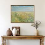 Meadow Whispers in Gold – green vintage canvas wall art print by Aspire Prints