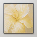 Whisper of Honeyed Light – neutral-toned botanical canvas wall art print by Aspire Prints
