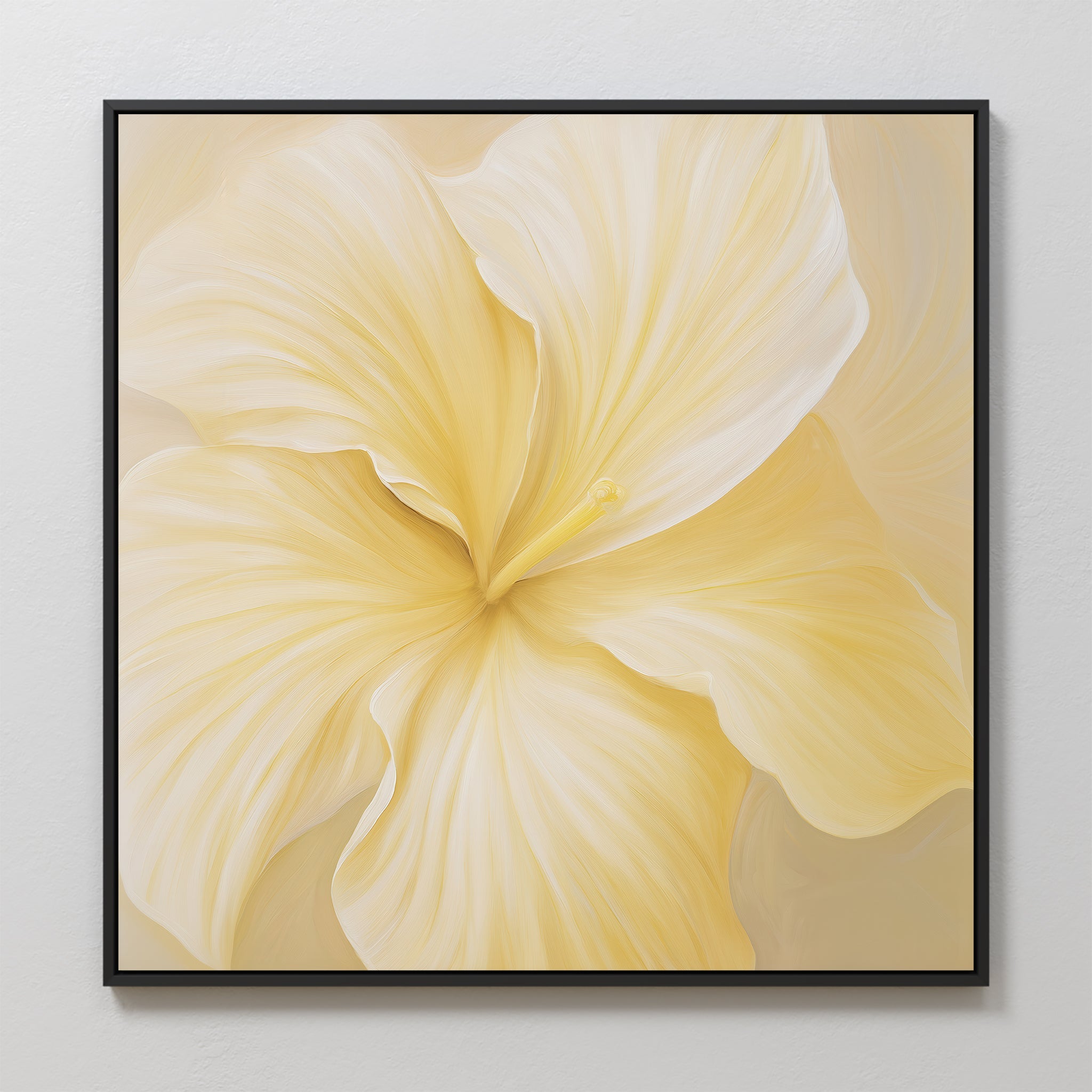 Whisper of Honeyed Light – neutral-toned botanical canvas wall art print by Aspire Prints