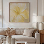Whisper of Honeyed Light – neutral-toned botanical canvas wall art print by Aspire Prints