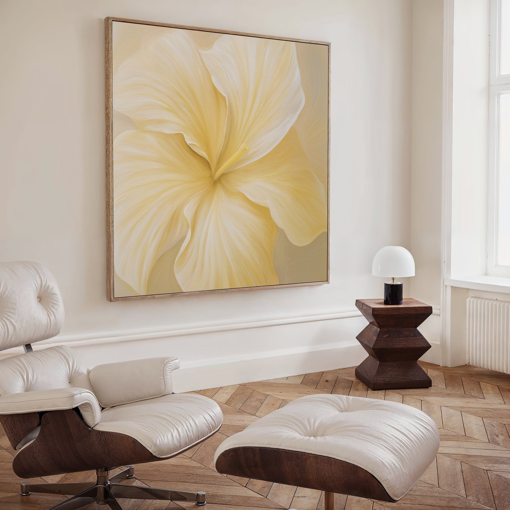 Whisper of Honeyed Light – neutral-toned botanical canvas wall art print by Aspire Prints