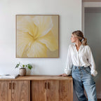 Whisper of Honeyed Light – neutral-toned botanical canvas wall art print by Aspire Prints
