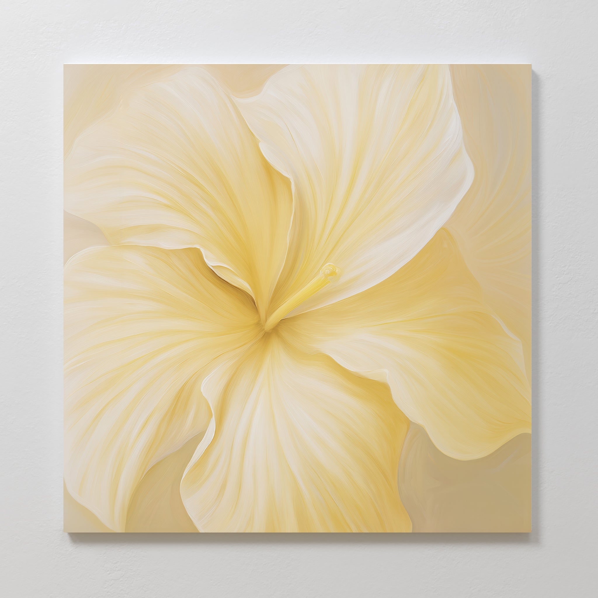 Whisper of Honeyed Light – neutral-toned botanical canvas wall art print by Aspire Prints