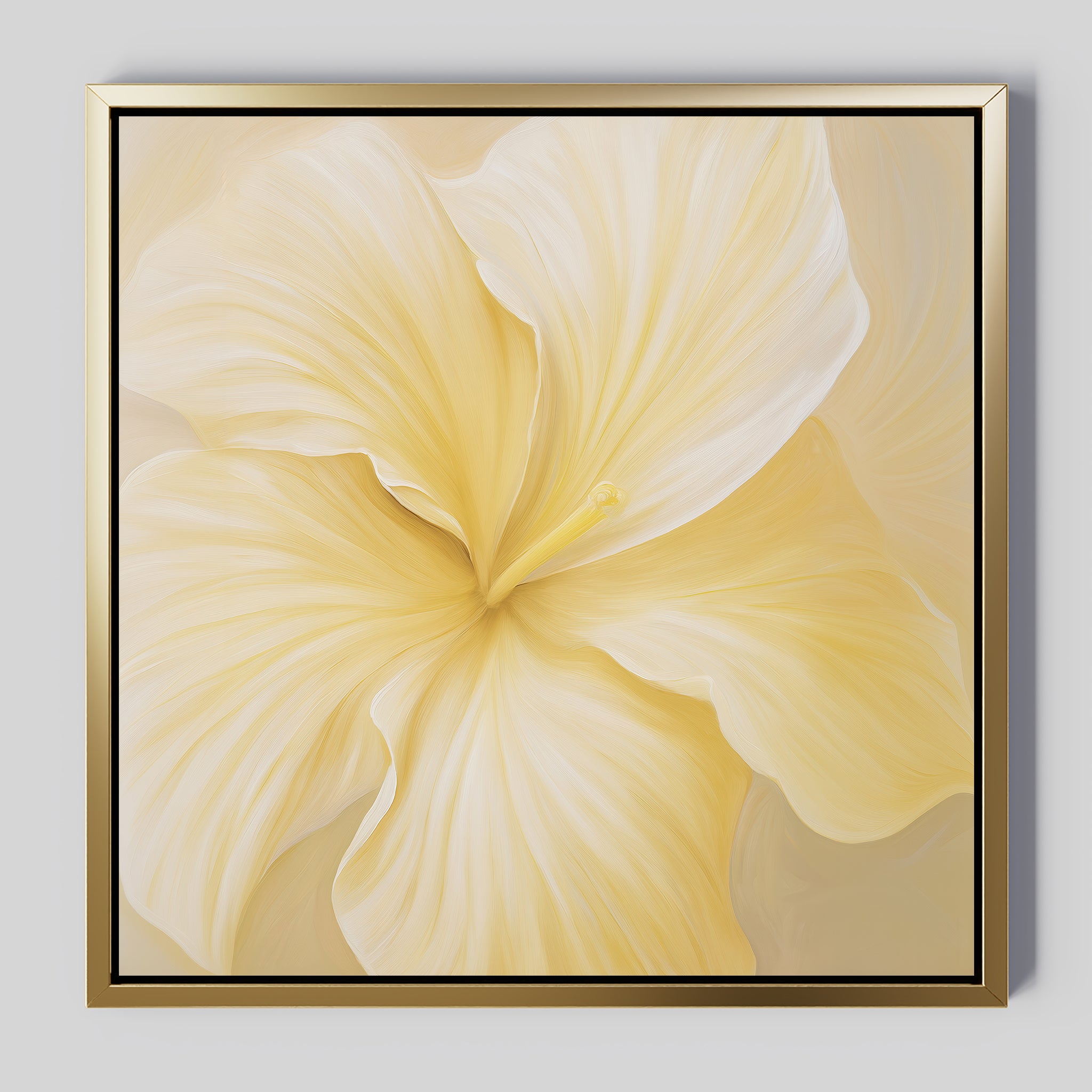 Whisper of Honeyed Light – neutral-toned botanical canvas wall art print by Aspire Prints