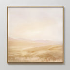 Whispers of a Golden Field – beige and white landscape canvas wall art print by Aspire Prints