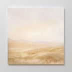 Whispers of a Golden Field – beige and white landscape canvas wall art print by Aspire Prints
