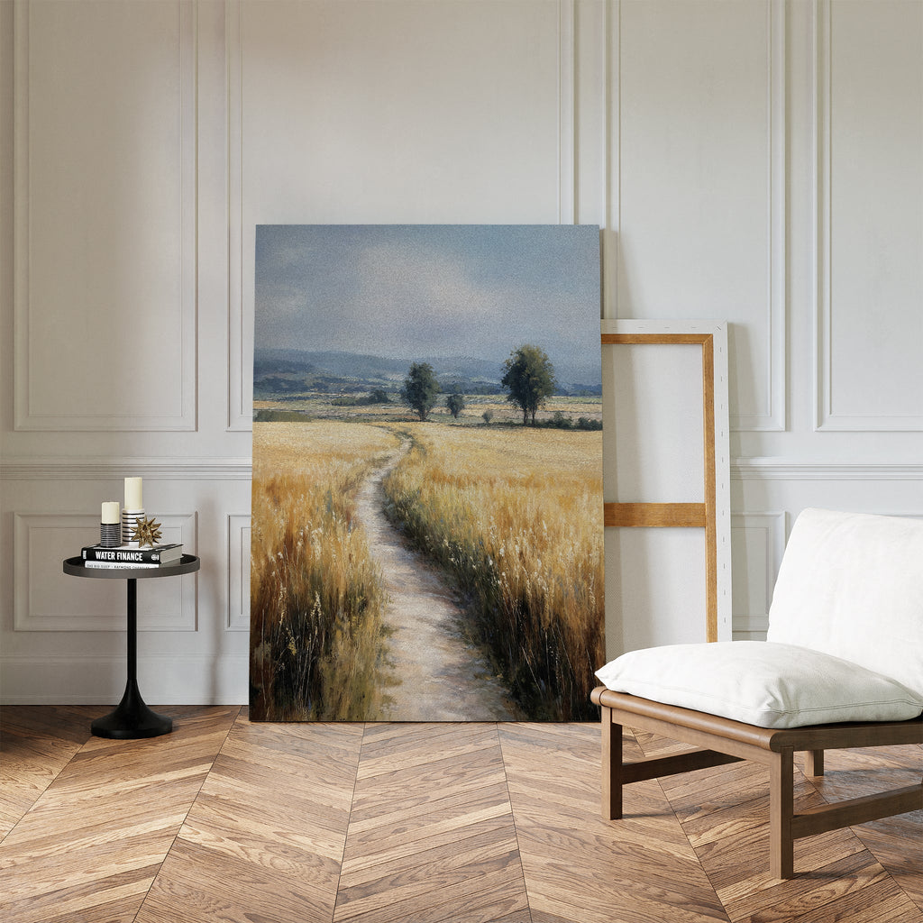 Where the Light Wanders – neutral-toned vintage canvas wall art print by Aspire Prints