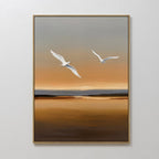 Wings of the Amber Sky – neutral-toned vintage canvas wall art print by Aspire Prints