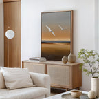 Wings of the Amber Sky – neutral-toned vintage canvas wall art print by Aspire Prints
