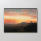 Whispers of a Fading Sun – blush pink vintage canvas wall art print by Aspire Prints