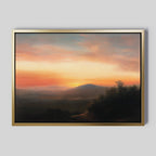 Whispers of a Fading Sun – blush pink vintage canvas wall art print by Aspire Prints
