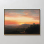 Whispers of a Fading Sun – blush pink vintage canvas wall art print by Aspire Prints