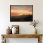 Whispers of a Fading Sun – blush pink vintage canvas wall art print by Aspire Prints
