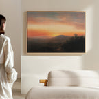 Whispers of a Fading Sun – blush pink vintage canvas wall art print by Aspire Prints