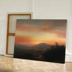 Whispers of a Fading Sun – blush pink vintage canvas wall art print by Aspire Prints