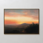 Whispers of a Fading Sun – blush pink vintage canvas wall art print by Aspire Prints