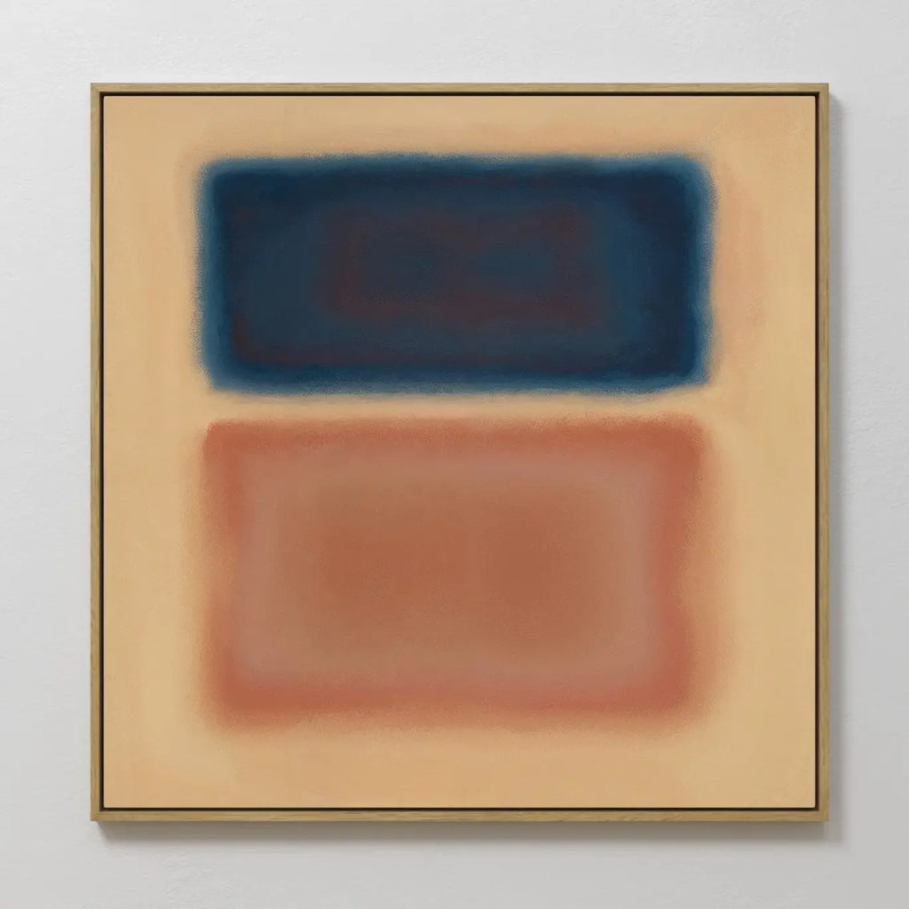 Ember Drift at Twilight – blue abstract canvas wall art print by Aspire Prints