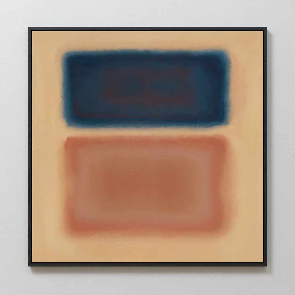 Ember Drift at Twilight – blue abstract canvas wall art print by Aspire Prints