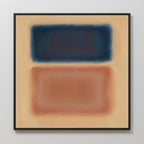 Ember Drift at Twilight – blue abstract canvas wall art print by Aspire Prints