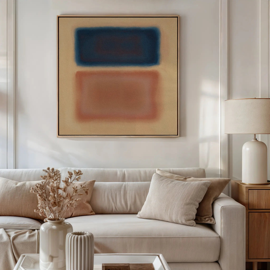 Ember Drift at Twilight – blue abstract canvas wall art print by Aspire Prints