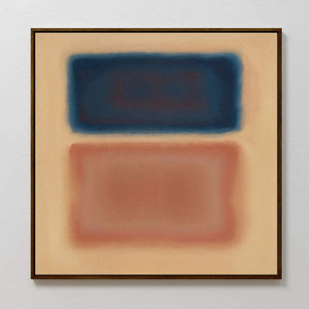 Ember Drift at Twilight – blue abstract canvas wall art print by Aspire Prints
