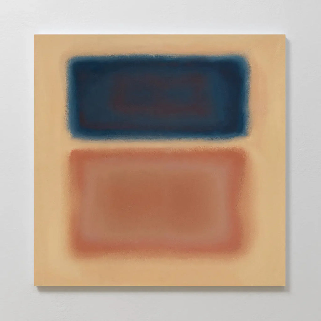 Ember Drift at Twilight – blue abstract canvas wall art print by Aspire Prints