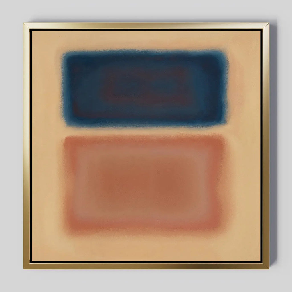 Ember Drift at Twilight – blue abstract canvas wall art print by Aspire Prints