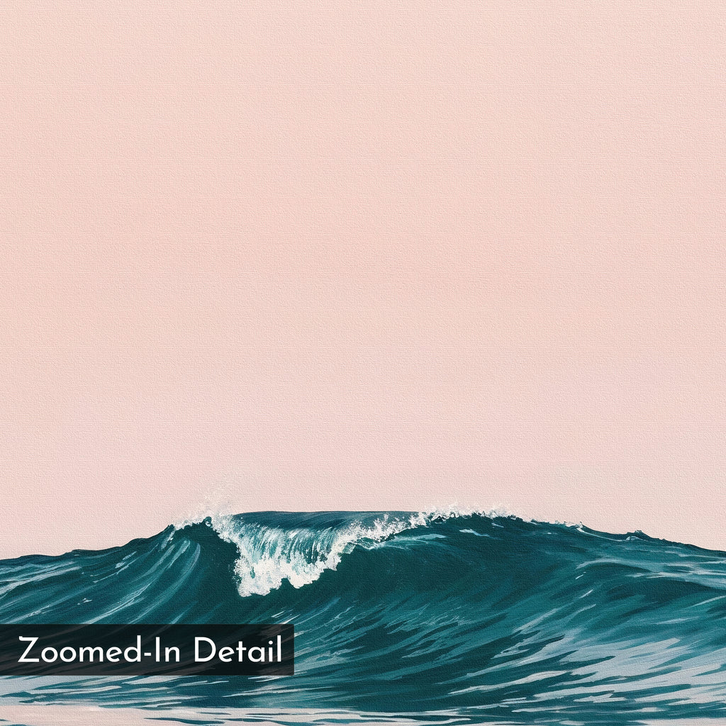 Whisper of the Tide – blush pink coastal canvas wall art print by Aspire Prints
