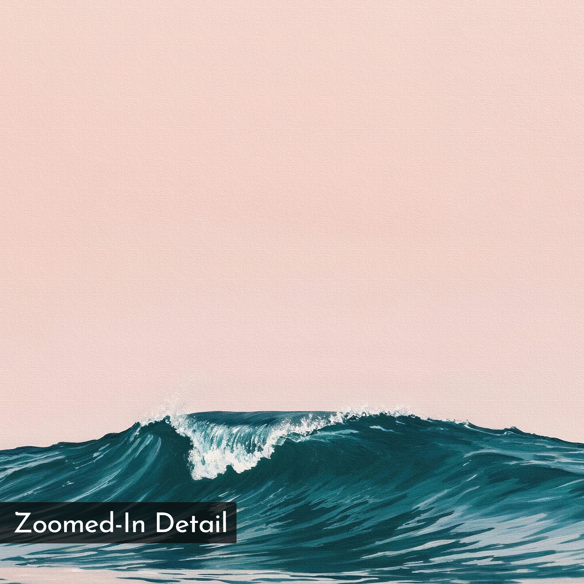 Whisper of the Tide – blush pink coastal canvas wall art print by Aspire Prints