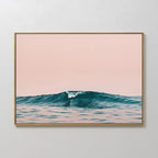 Whisper of the Tide – blush pink coastal canvas wall art print by Aspire Prints