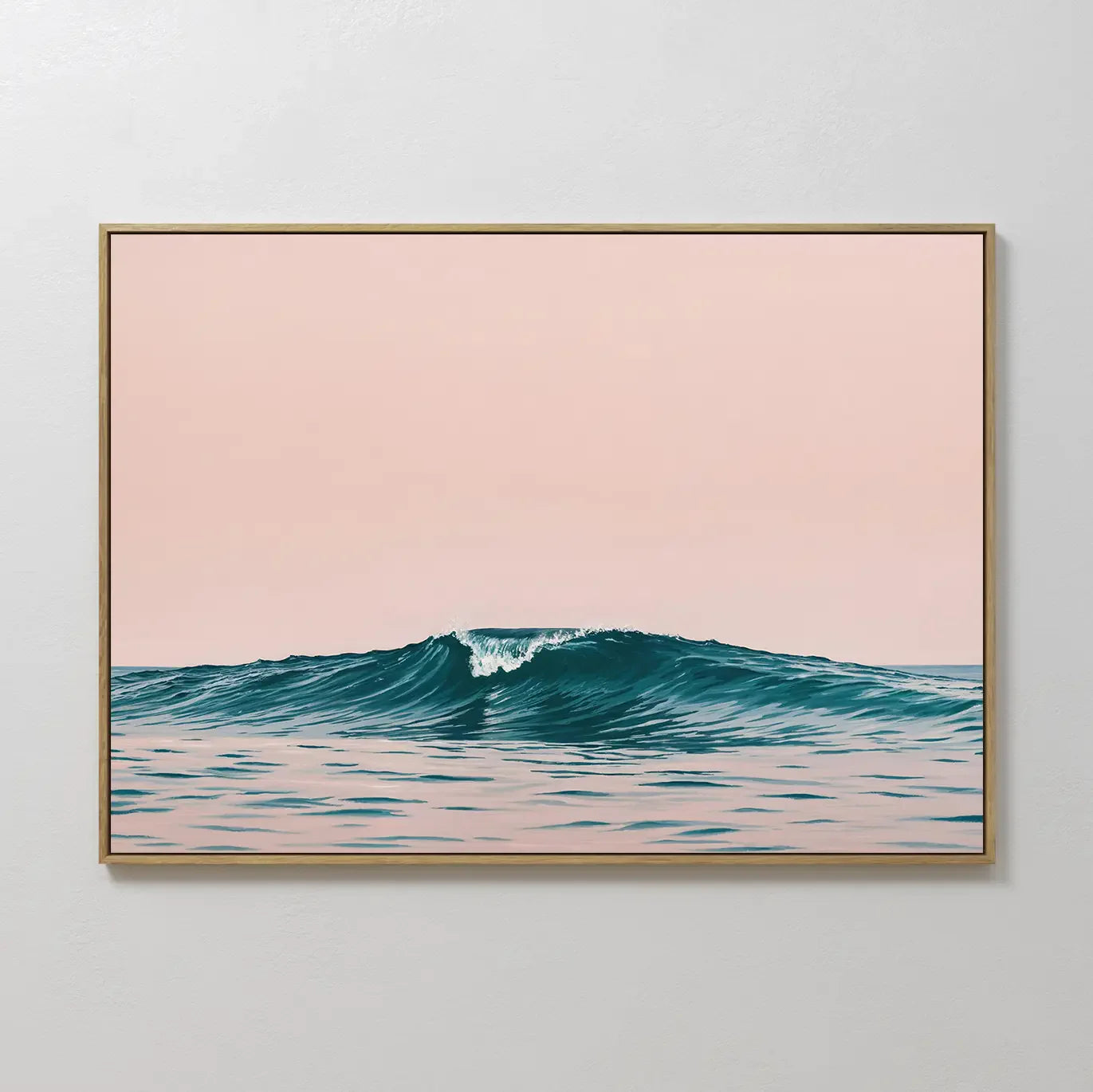 Whisper of the Tide – blush pink coastal canvas wall art print by Aspire Prints