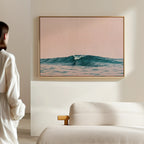 Whisper of the Tide – blush pink coastal canvas wall art print by Aspire Prints