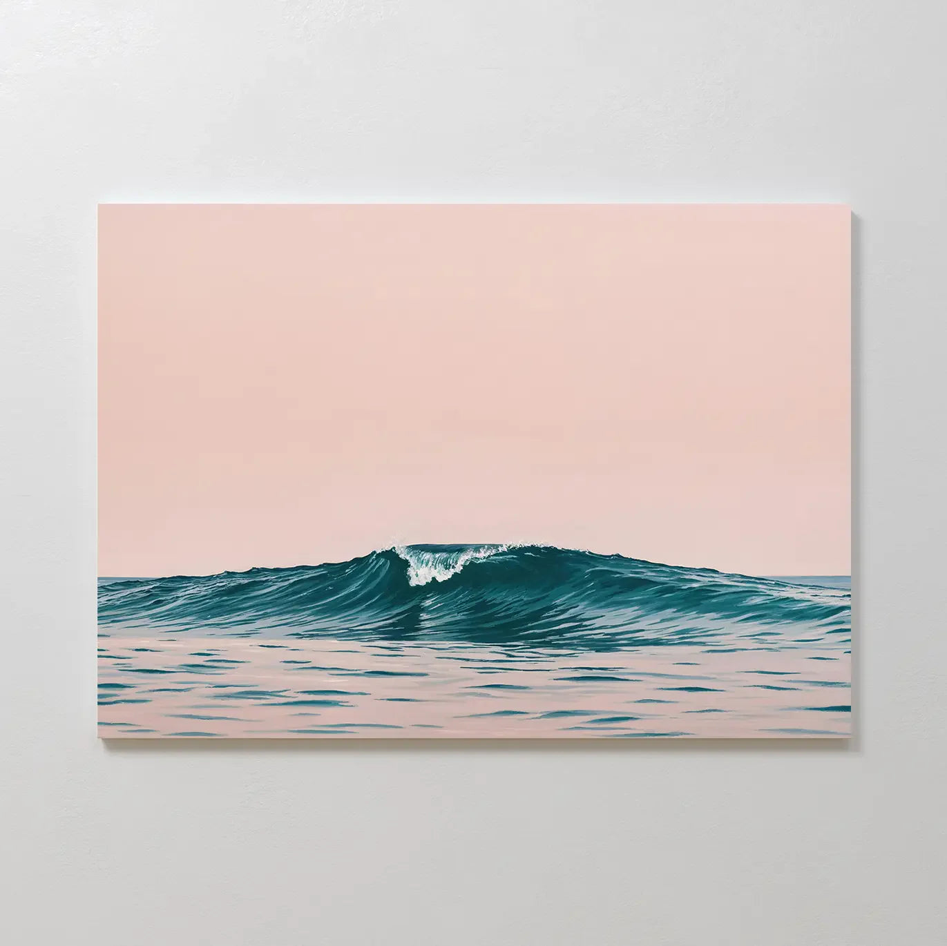 Whisper of the Tide – blush pink coastal canvas wall art print by Aspire Prints