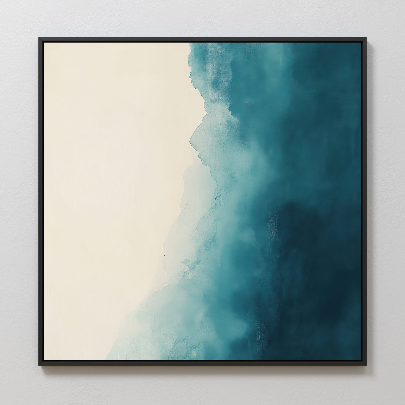 Whispering Tide – blue coastal canvas wall art print by Aspire Prints