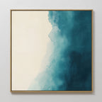 Whispering Tide – blue coastal canvas wall art print by Aspire Prints