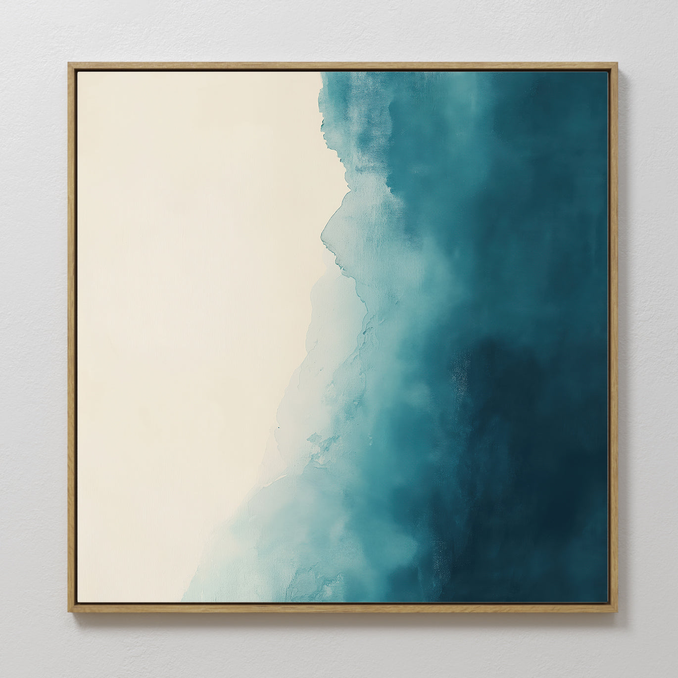 Whispering Tide – blue coastal canvas wall art print by Aspire Prints