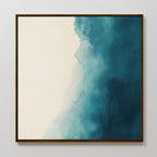 Whispering Tide – blue coastal canvas wall art print by Aspire Prints