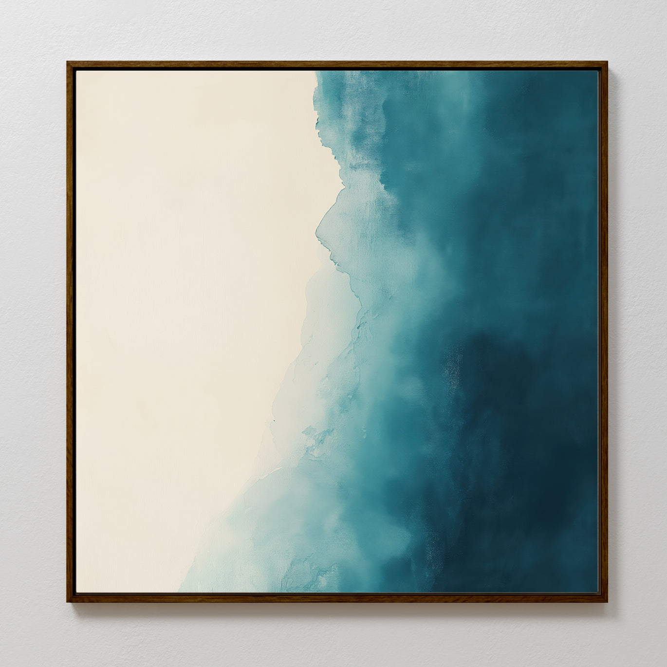 Whispering Tide – blue coastal canvas wall art print by Aspire Prints