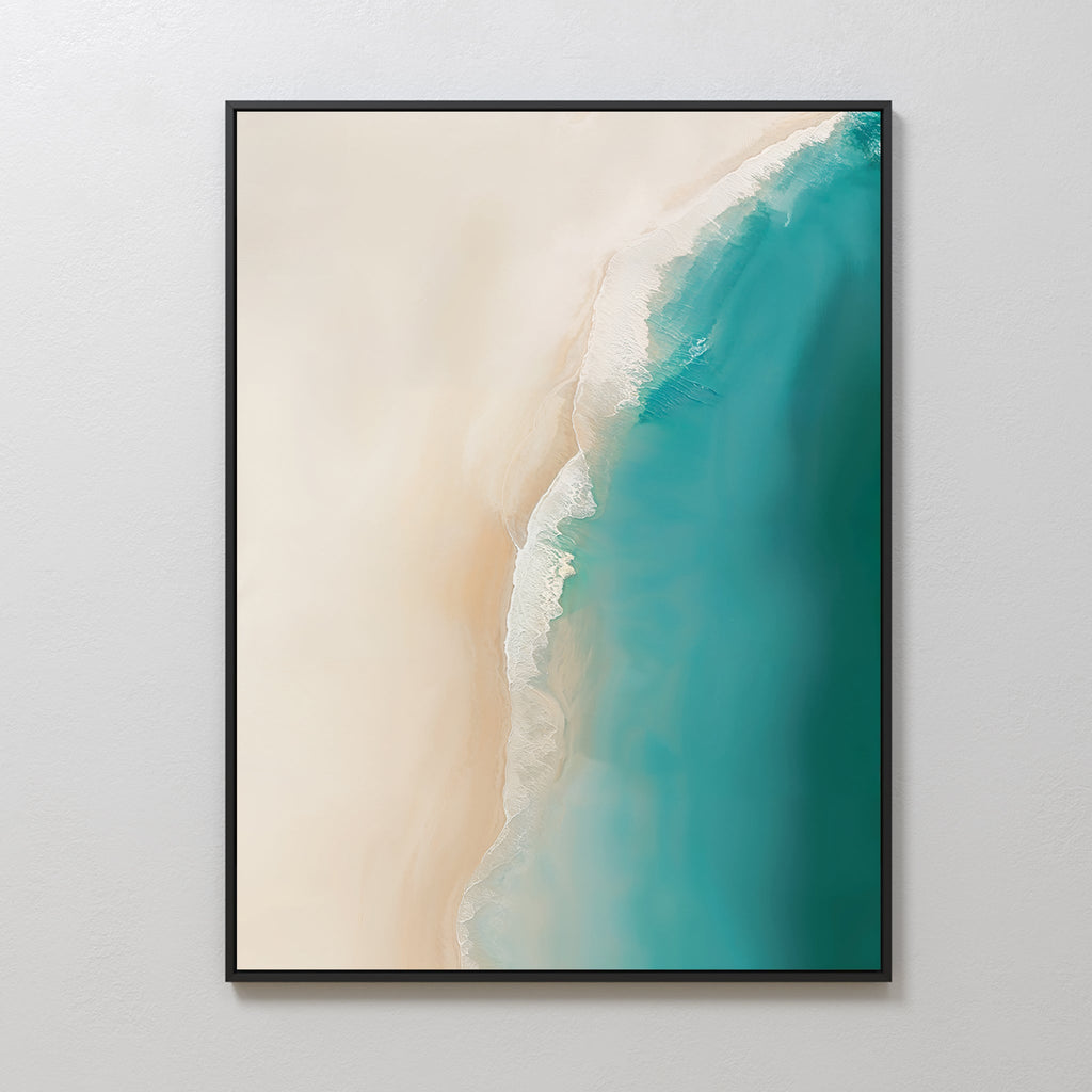 Whispers of the Tide – blue coastal canvas wall art print by Aspire Prints