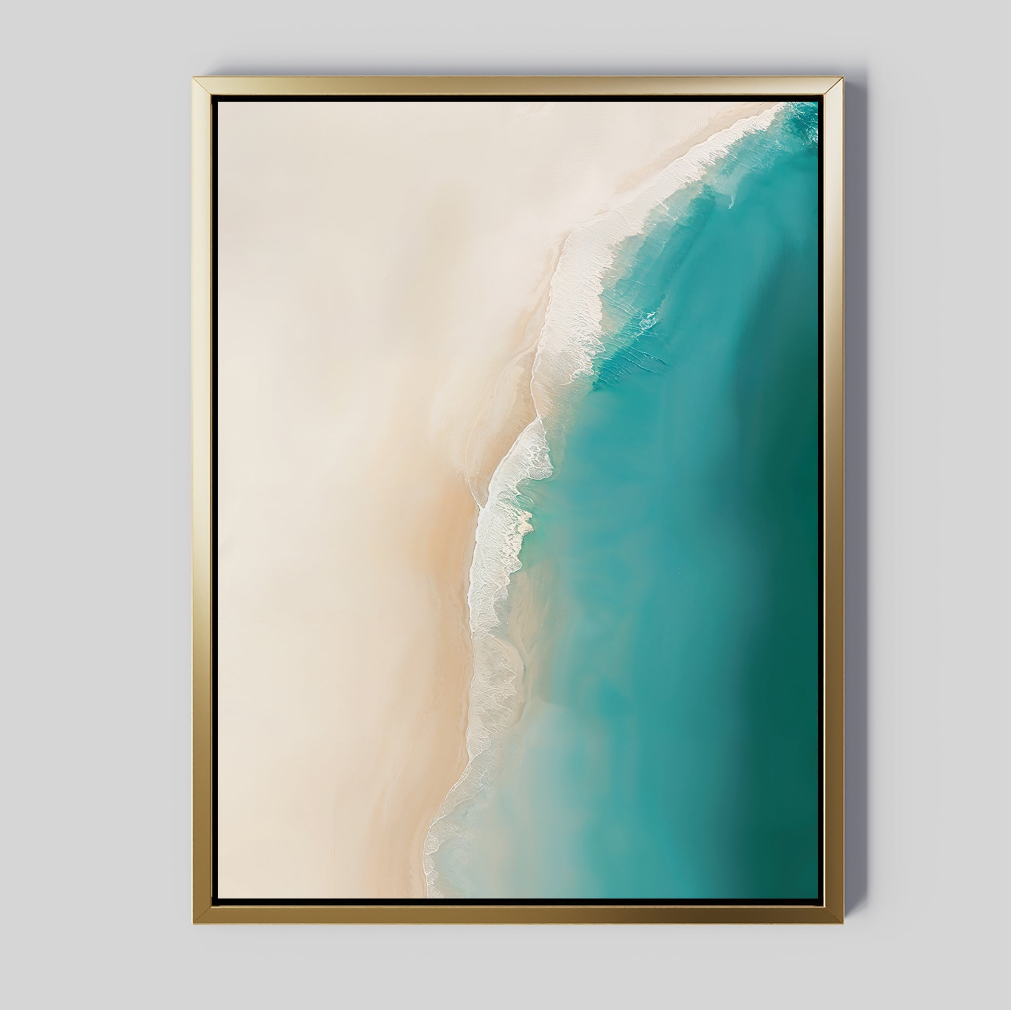 Whispers of the Tide – blue coastal canvas wall art print by Aspire Prints