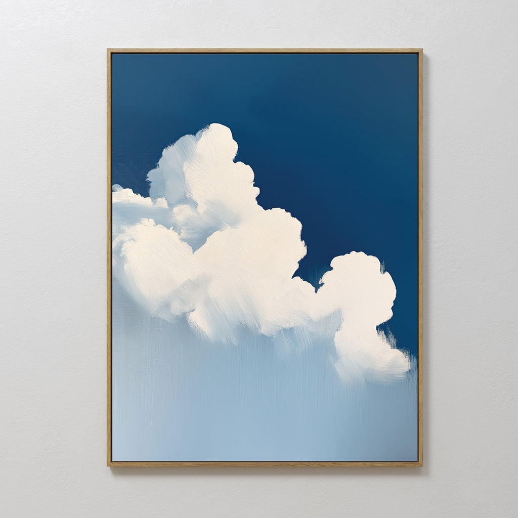 Whispers in the Sky – neutral-toned cloud canvas wall art print by Aspire Prints