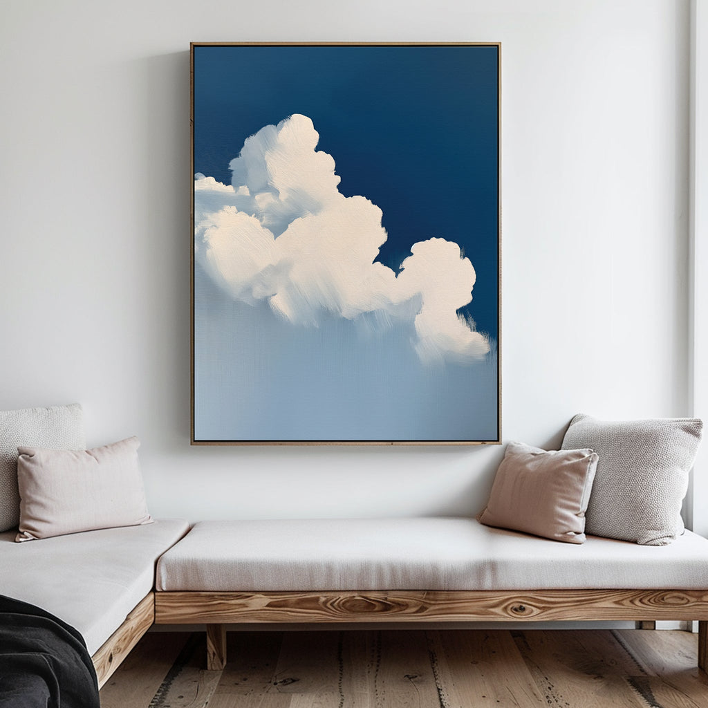 Whispers in the Sky – neutral-toned cloud canvas wall art print by Aspire Prints