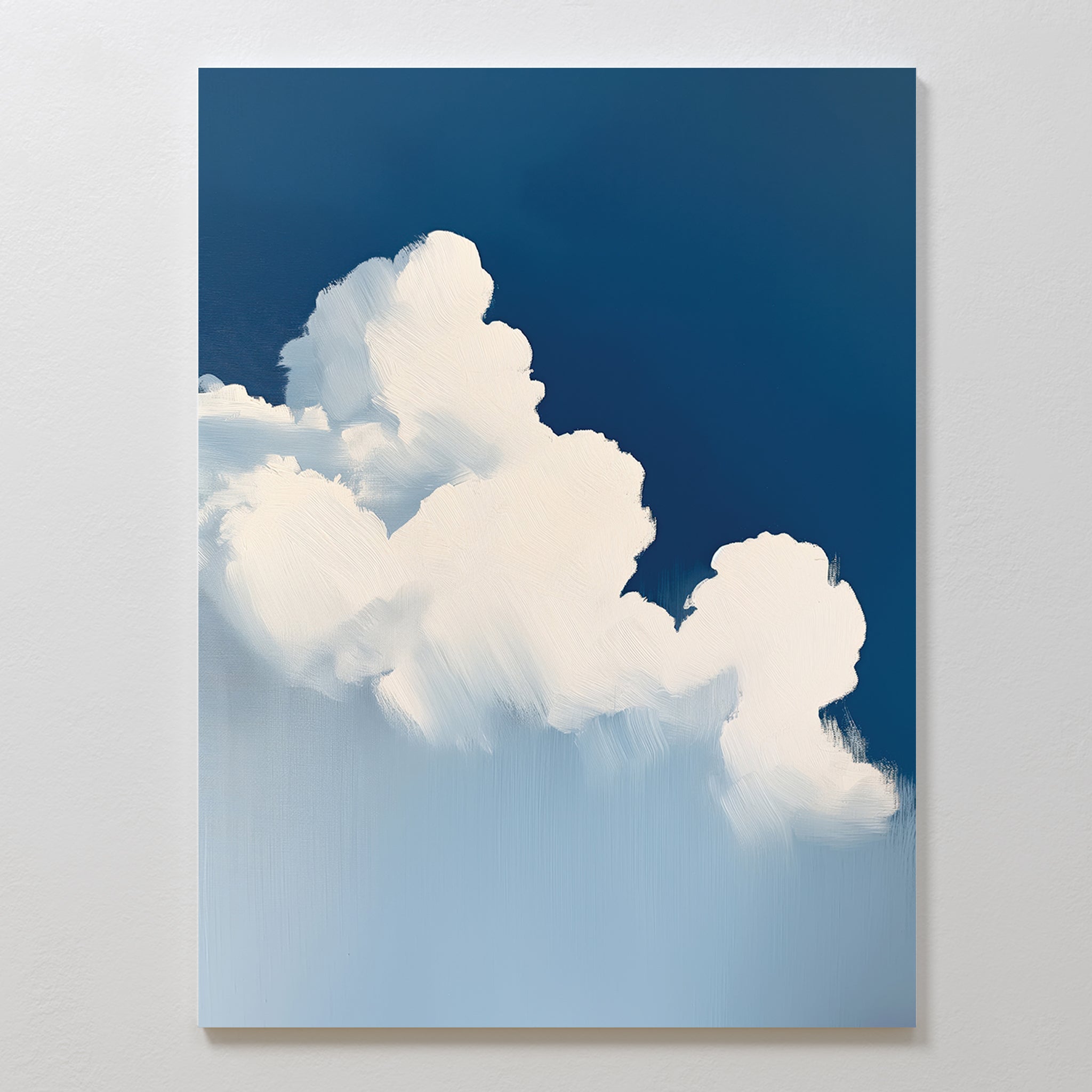Whispers in the Sky – neutral-toned cloud canvas wall art print by Aspire Prints
